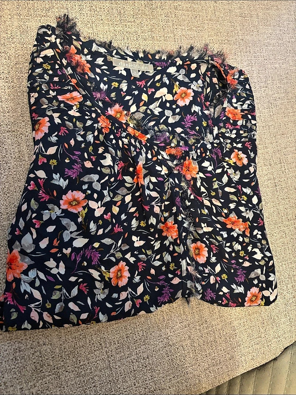 daniel rainn Floral Mini Dress in Blue Size Medium - Picture 2 of 5